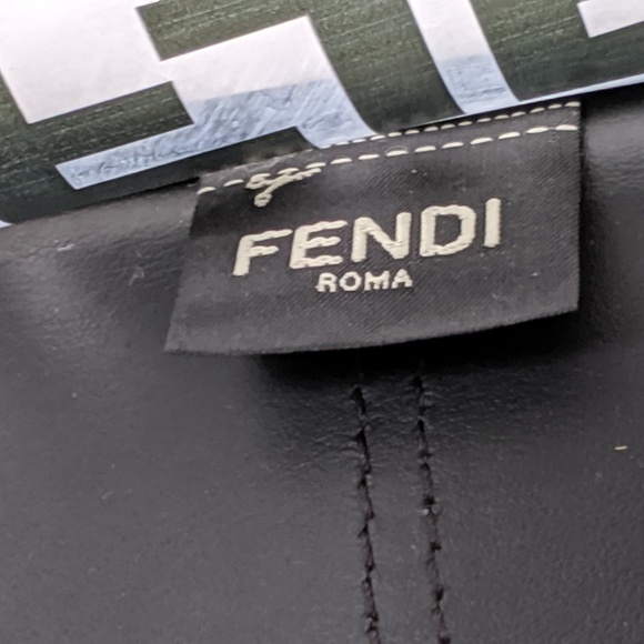 SOLD Fendi Large Black Zucca Shopping Tote - Picture 6 of 8